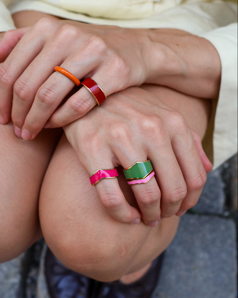 Doppel Chevron Ring